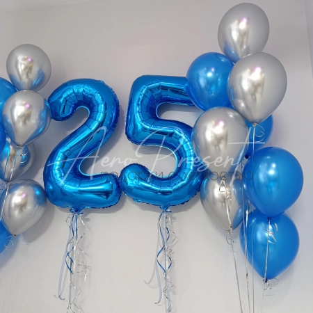 Набор шаров "Синий блеск"